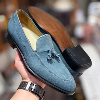 کفش کلاسیک کالج مردانه منگولهدار آبی
