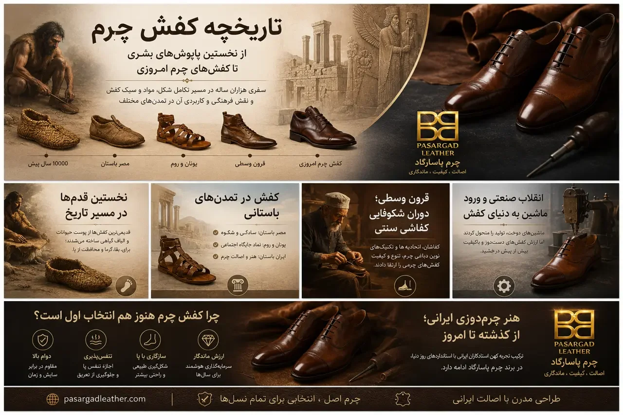 تاریخچه کفش چرم