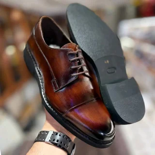 کفش رسمی مردانه چرم طبیعی سرپنجه کاتانیا