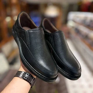 کفش راحتی مردانه با رویه چرم گاوی