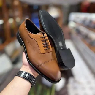 کفش کلاسیک چرم مردانه سرپنجه بنددار