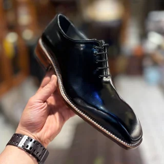 پاشنه لایه‌ای چرمی کفش رسمی مردانه با سرپاشنه رابر
